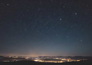 Night Sky Over City