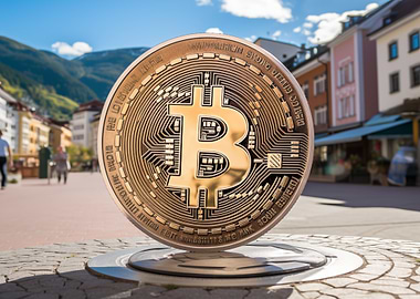 Bitcoin Coin Sculpture