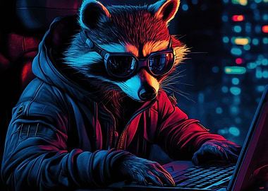 Rocket Raccoon Cyberpunk