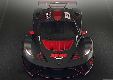 Black and Red Race Car