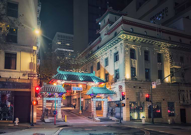 Chinatown Gate at Night
