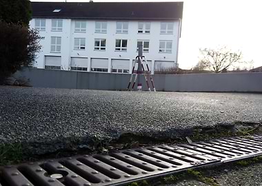 Street Drain and Building