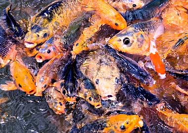 Something Fishy Group Of Koi Carp