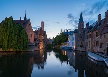 Bruges Canal at Dusk