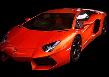 Orange Lamborghini Aventador