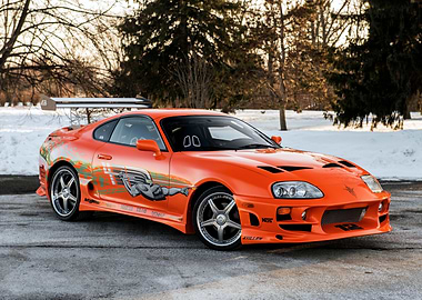 Orange Supra with Angel Wings