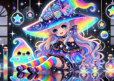 Chibi Rainbow Witch