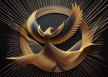 Golden Phoenix Art