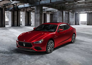 Red Maserati Ghibli