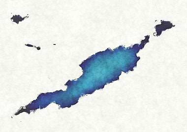 Anguilla watercolor map