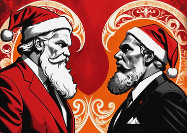 Santa Claus vs. Business Santa