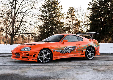 Orange Supra with Custom Decals