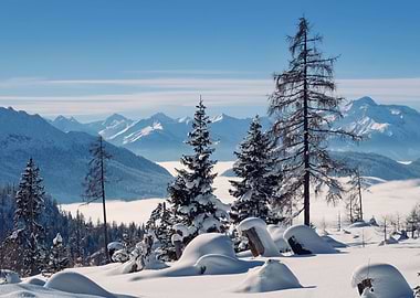 Snowy Mountain Landscape