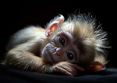 Baby Monkey Portrait