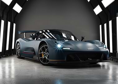 Matte Gray Sports Car