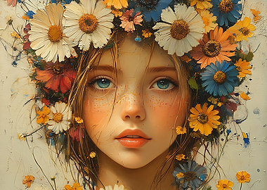 Girl with Flower Crown