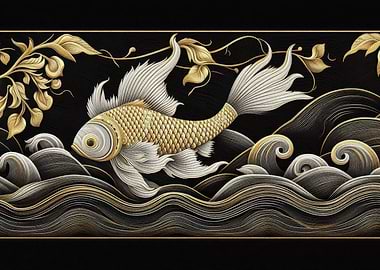 Goldfish in Waves