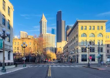 Seattle Skyline Street View