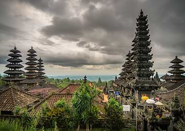 Stunning view from balinese Besakih Temple
