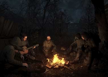 Campfire in the Woods