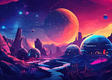 Futuristic Alien Landscape