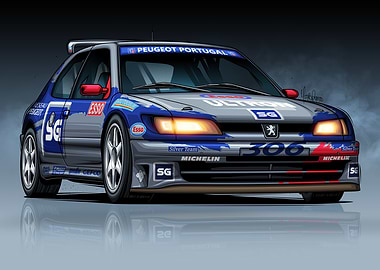 Peugeot 306 Maxi Kit Car Silver Team