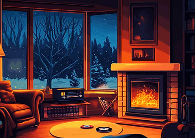 Cozy Winter Living Room