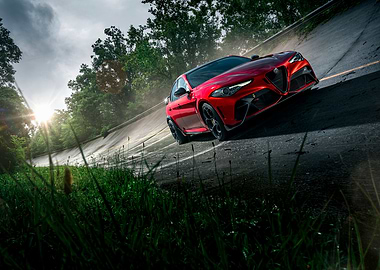 Red Alfa Romeo Giulia GTAm