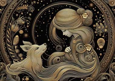 Golden Thread Woman and Fox