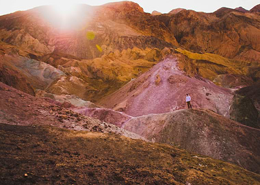Colorful Mountain Landscape - Artists Palette (Death Valley)