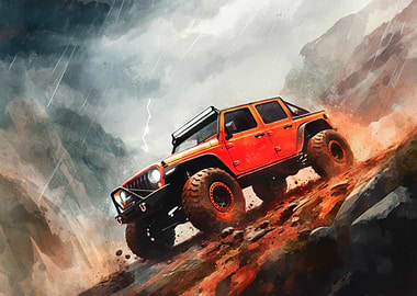 Orange Jeep Off-Road