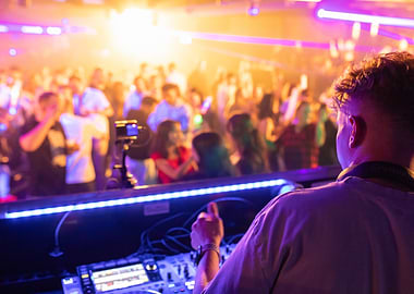 DJ Mixing at a Party