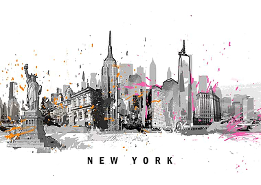 New York City Skyline Sketch