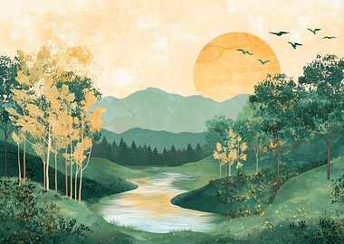 Serene Mountain Landscape