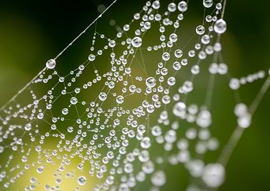 Dewdrops on Spiderweb