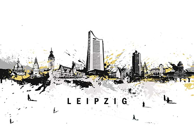 Leipzig Skyline Art Print