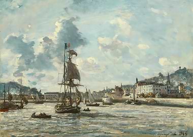 Sailing Ships in Harbor