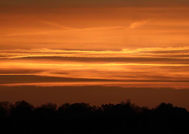 Sunset Sky with Clouds