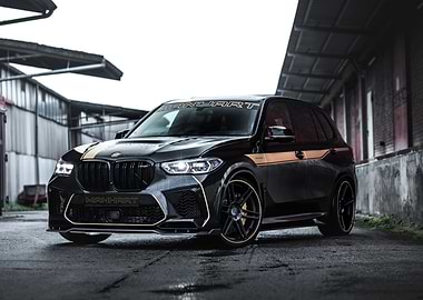 Black BMW X5 with Gold Accents