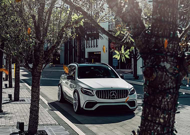 White Mercedes SUV