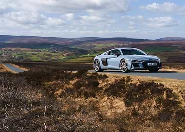 Audi R8 on a Country Road