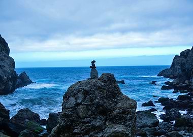 Rock Cairn by the Sea