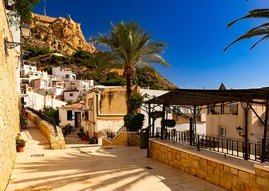 Mediterranean Village Street, Spain