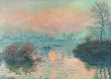 Impressionist Sunset Landscape