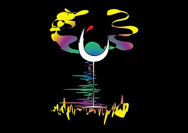 Abstract Wine Glass Design