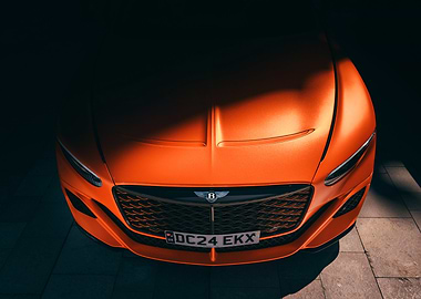 Orange Bentley Front View