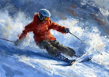 Skier in Action