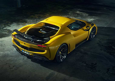 Yellow Ferrari Supercar