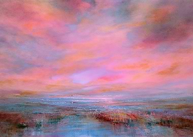 Pink Sunset Seascape