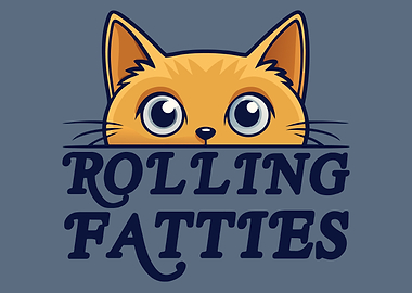 Cat Peeking with Text